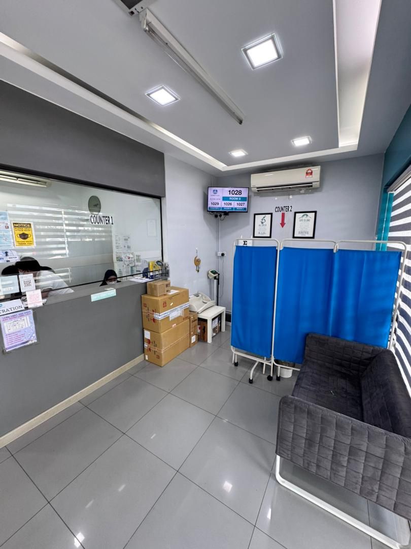 Registration counter and waiting area